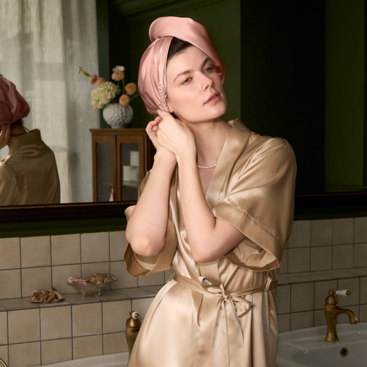 Шелковый тюрбан для сушки волос